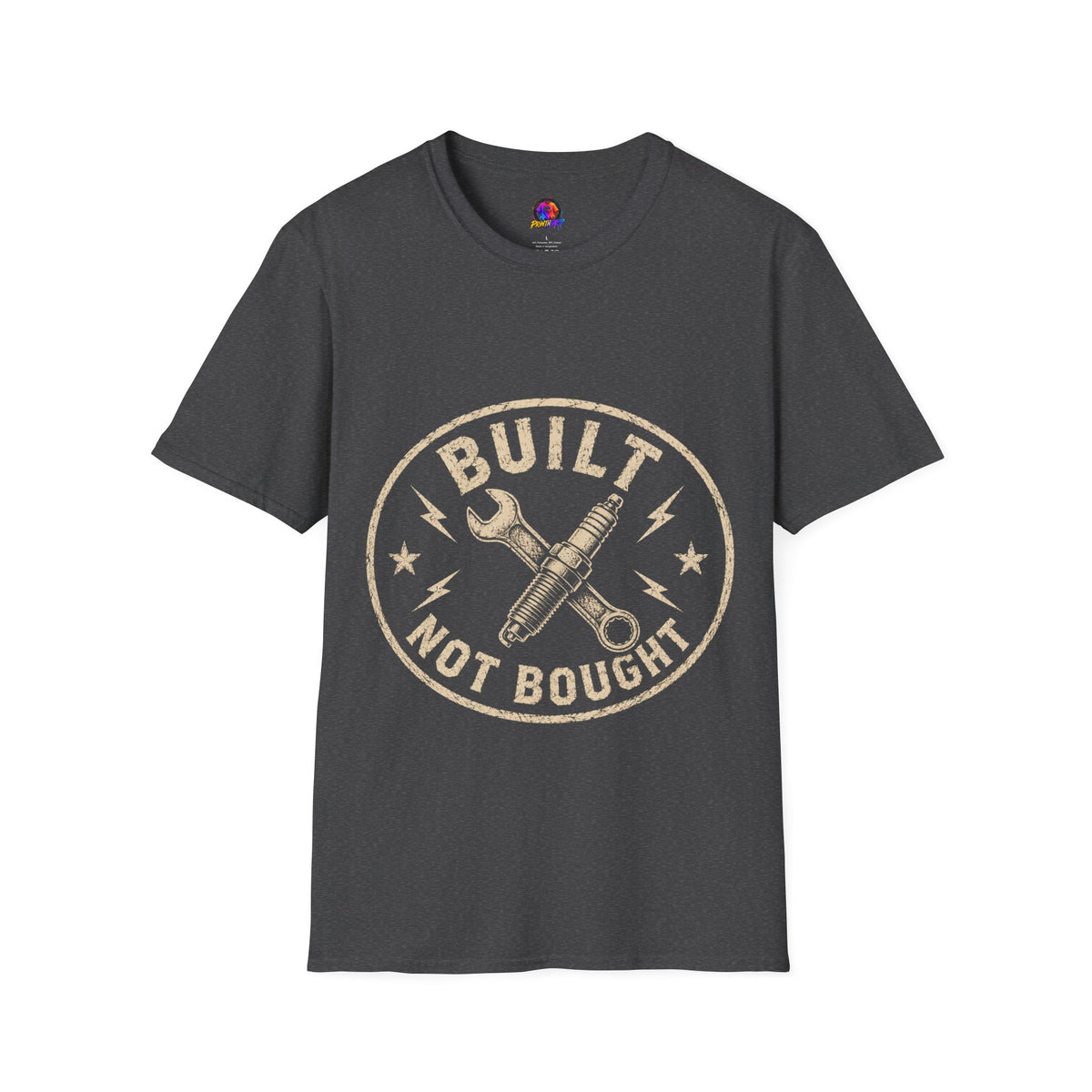 T-Shirt — "Built Not Bought" Vintage Mechanic Graphic