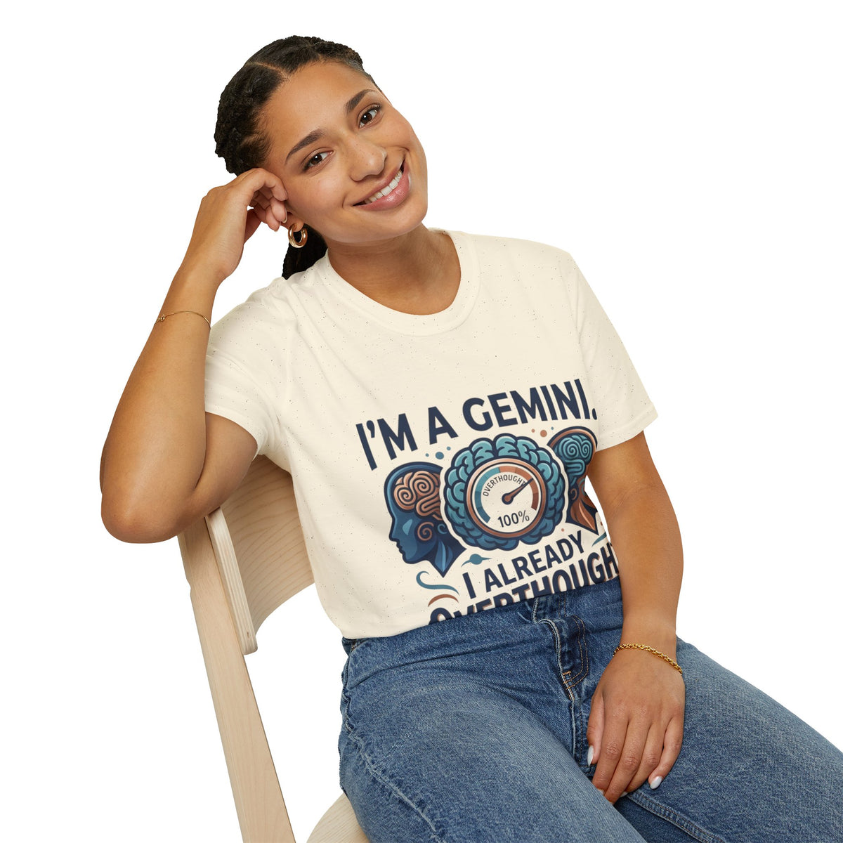 I’m A Gemini T-Shirt – “I Already Overthought It” Zodiac Tee