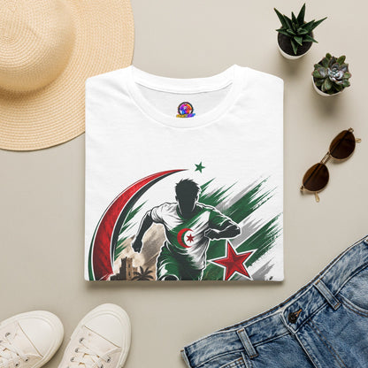 Algeria Football Fan Tee — "Green Desert Fire" Soccer Shirt