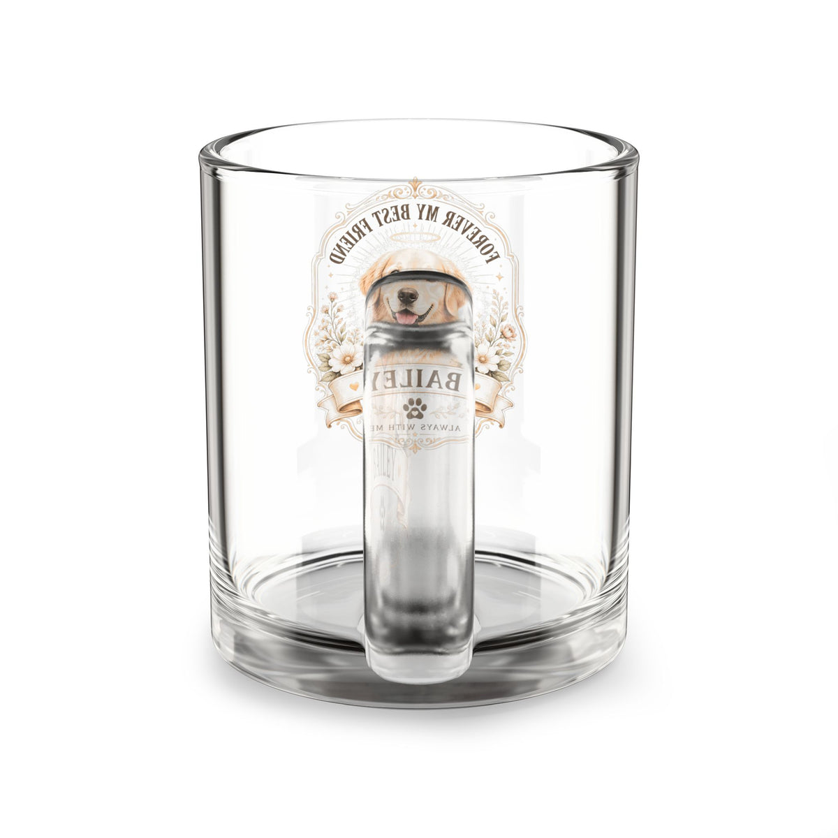 Milo Bailey Dog Dad Mom Glass Mug, 10oz