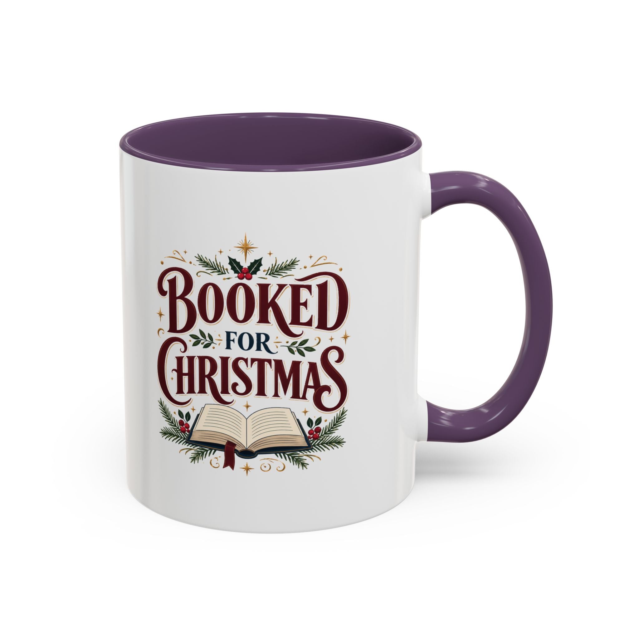 Christmas Booked for Christmas Coffee Mug — Holiday Book Lover Accent Mug