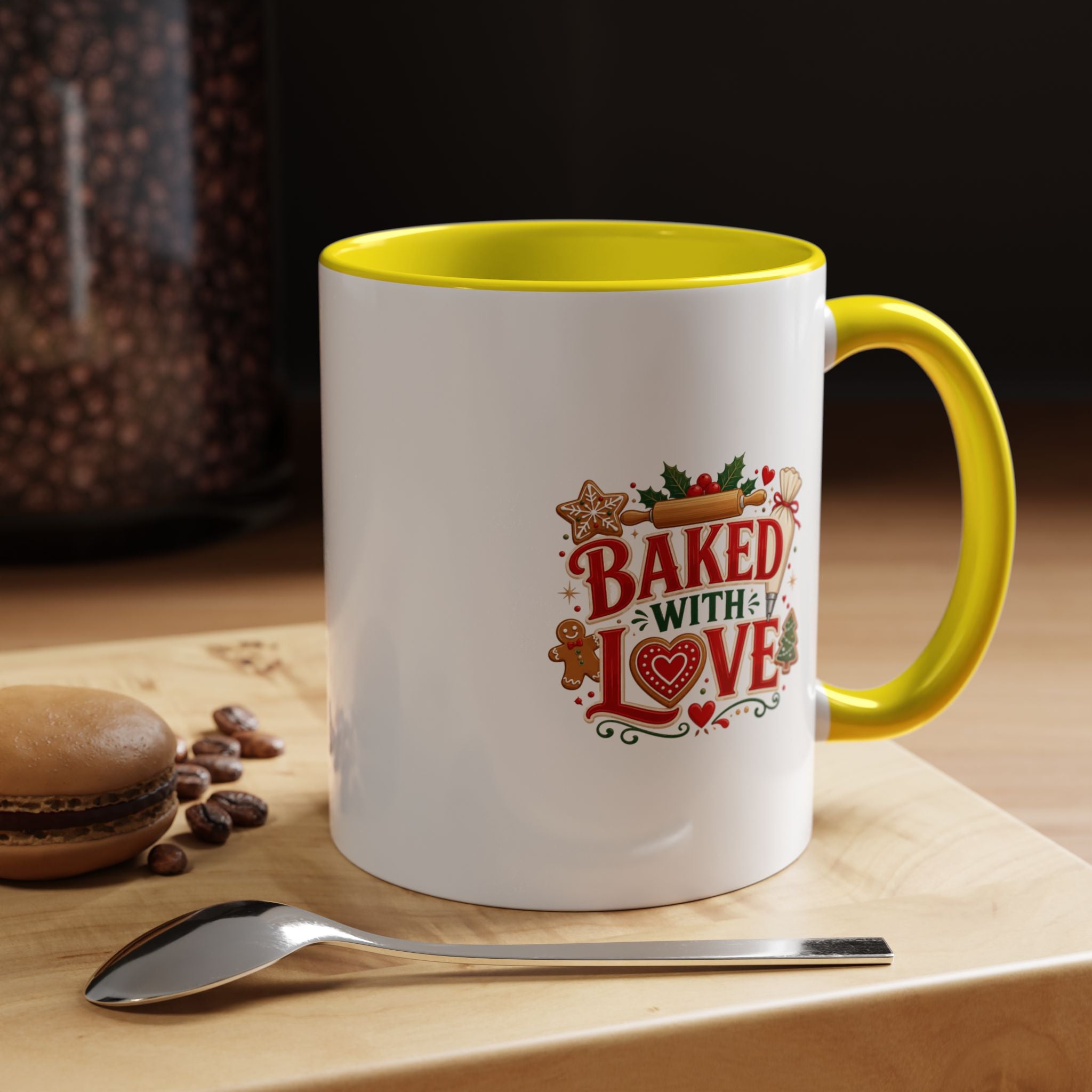 Baked With Love Coffee Mug — Holiday Baking Kitchen Gift
