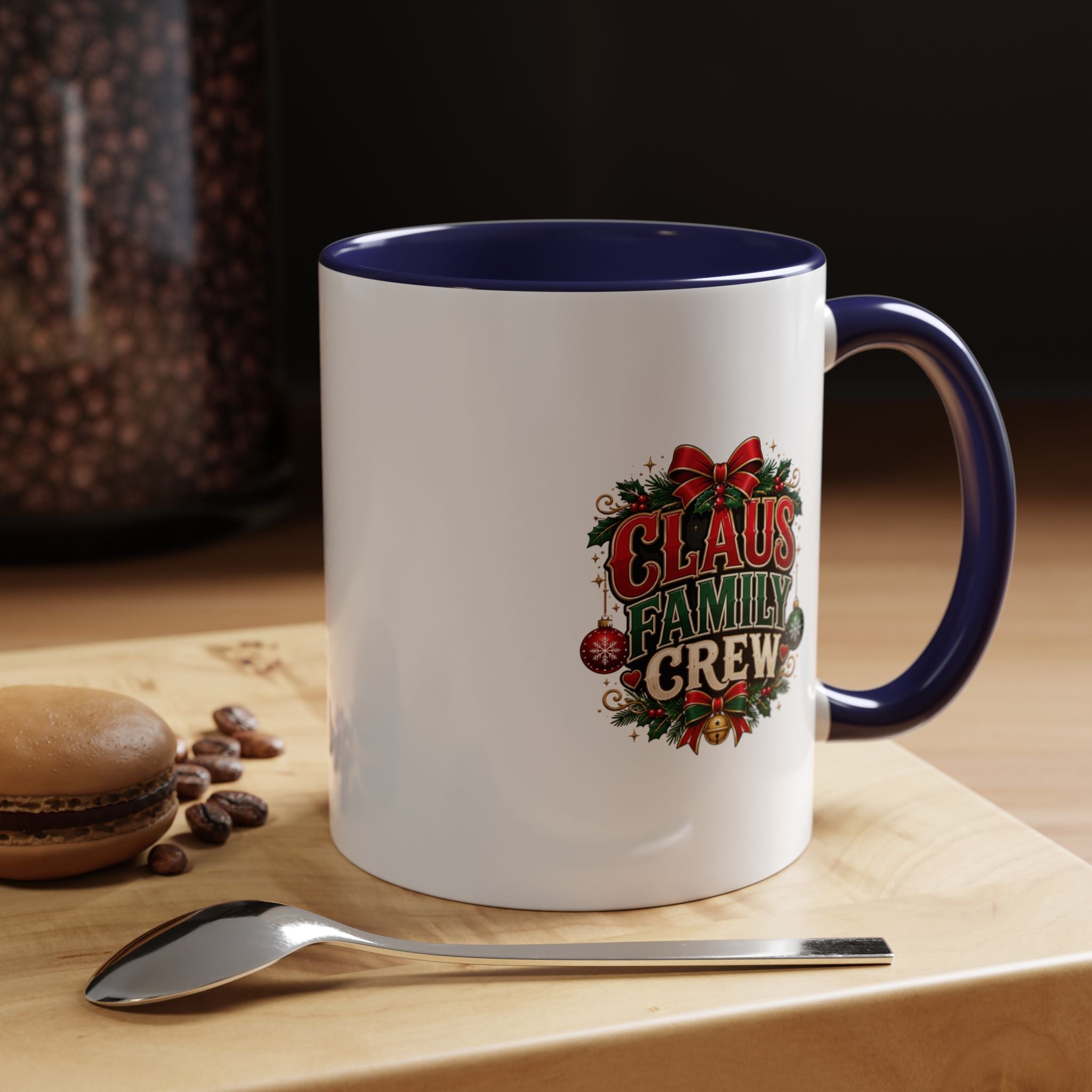 Claus Family Crew Accent Coffee Mug – Holiday Christmas Tea & Coffee Cup