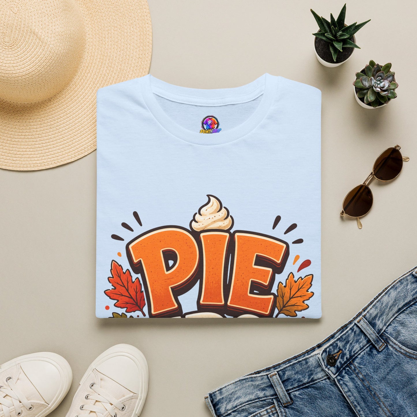 Pie First T-Shirt — Funny Thanksgiving Pumpkin Pie Graphic Tee