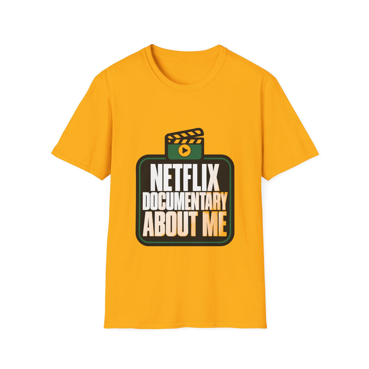 Netflix Documentary About Me Green Block Badge T-Shirt - Funny Sarcastic Pop Culture Tee - Trending Now - September 2026