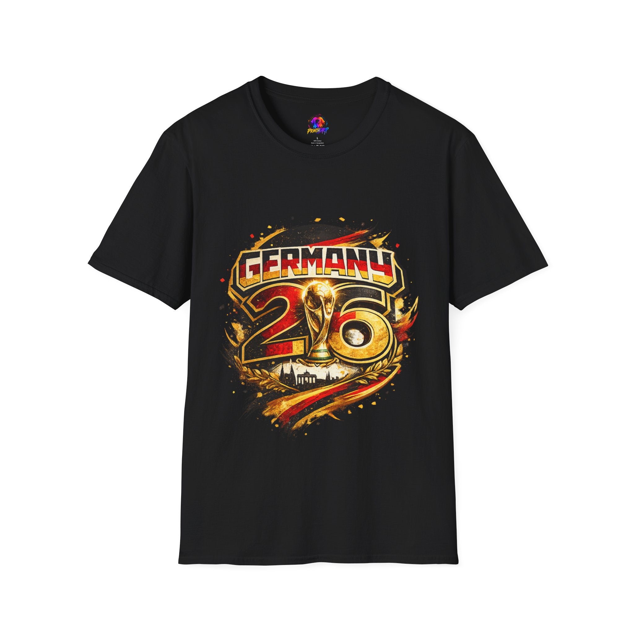 Germany 26 Skull Graphic T‑Shirt — Retro Soccer Fan Tee
