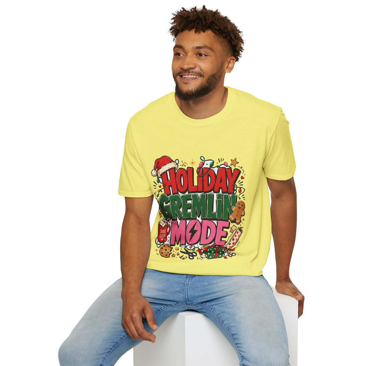 Holiday Gremlin Mode T-Shirt — Christmas Cute Festive Graphic Tee