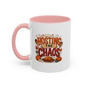 Thanksgiving Mug Hosting the Chaos Accent Coffee Mug — Thanksgiving Pumpkin Fall Kitchen Gift