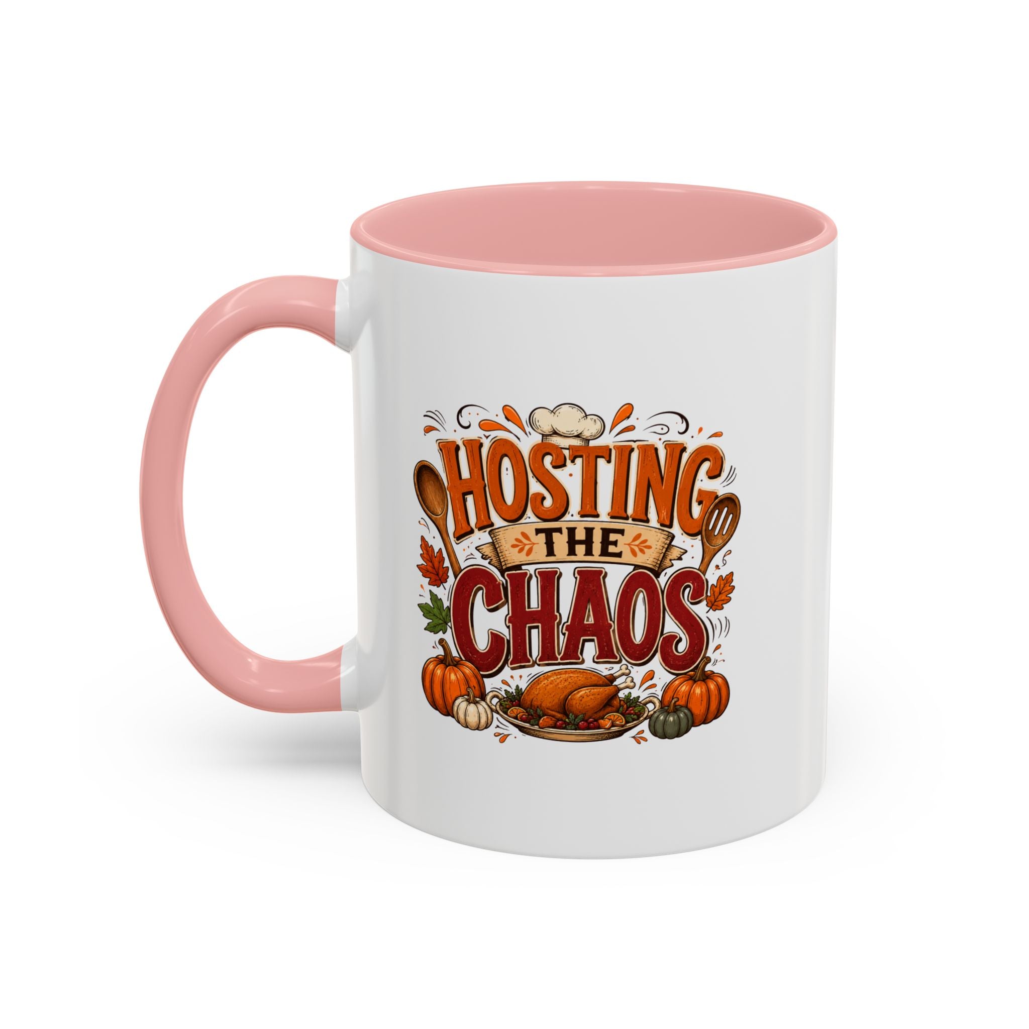Thanksgiving Mug Hosting the Chaos Accent Coffee Mug — Thanksgiving Pumpkin Fall Kitchen Gift