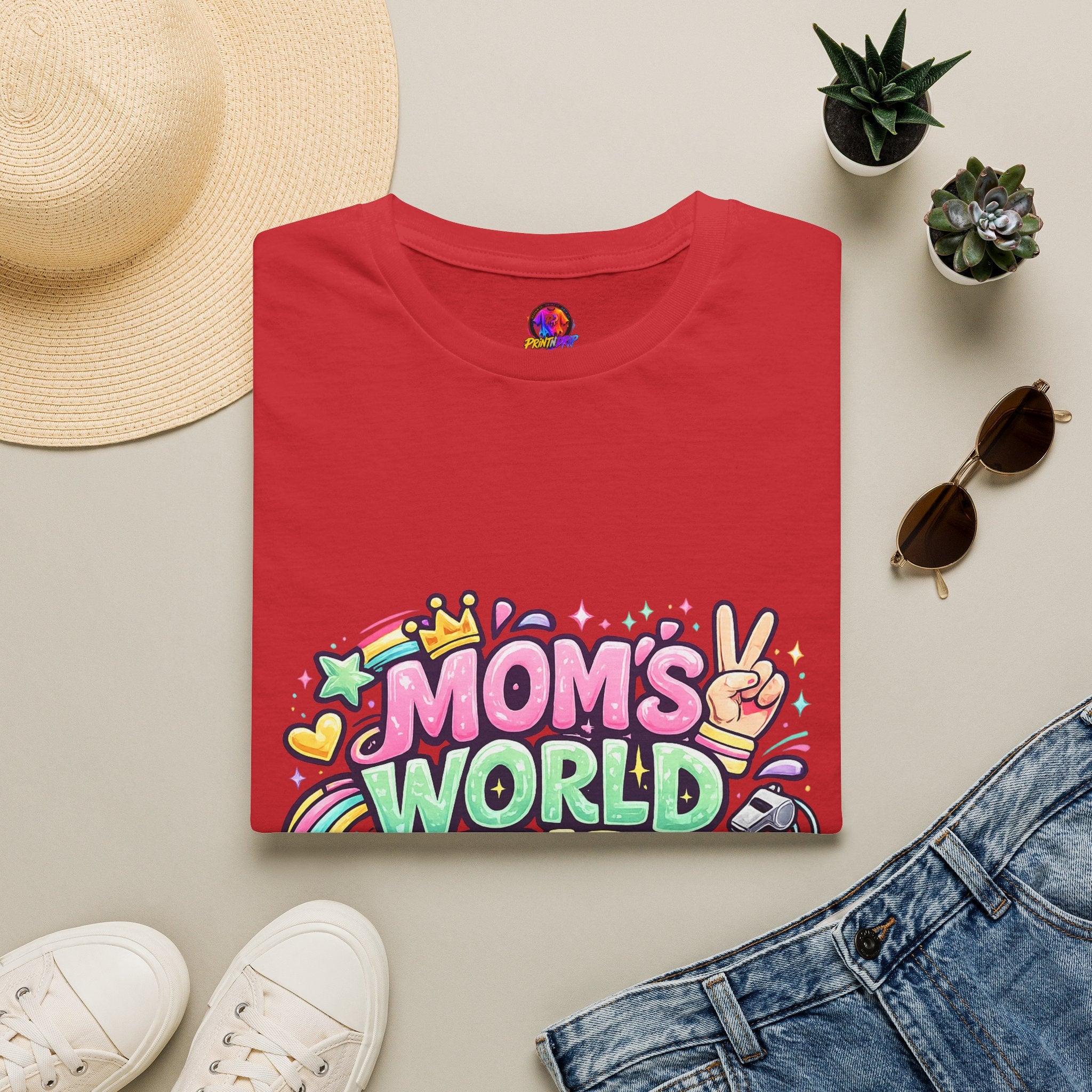 Girls Kids Mom's World Cup Era T‑Shirt — Playful Soccer Mom Tee