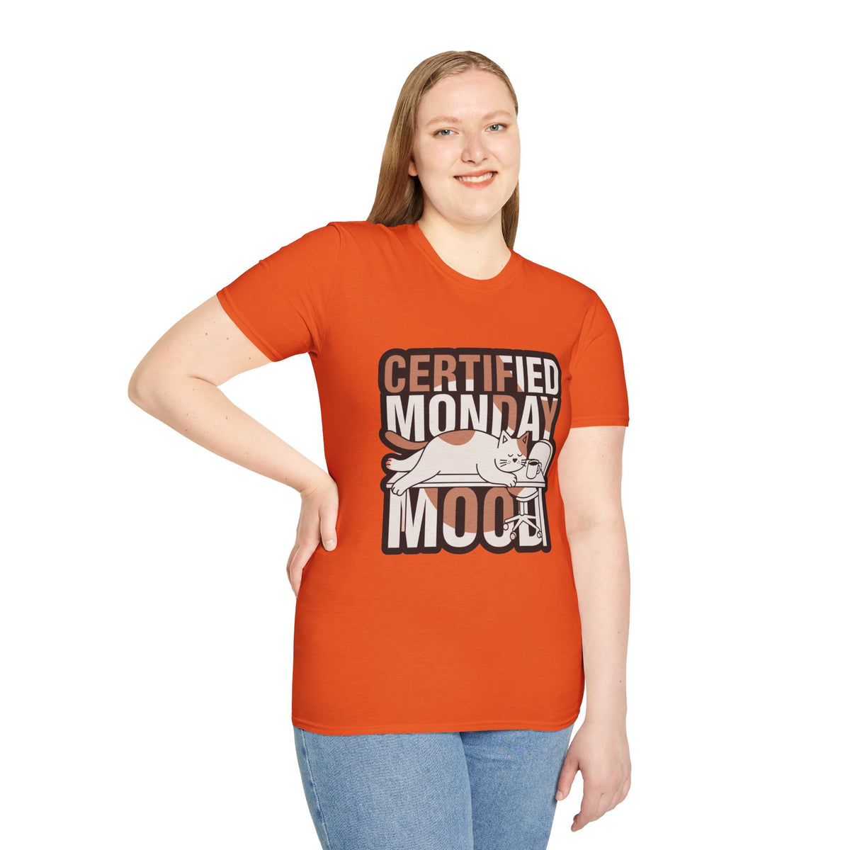 Certified Monday Mood T-Shirt — Funny Cat Graphic Tee - Trending Now - August 2026