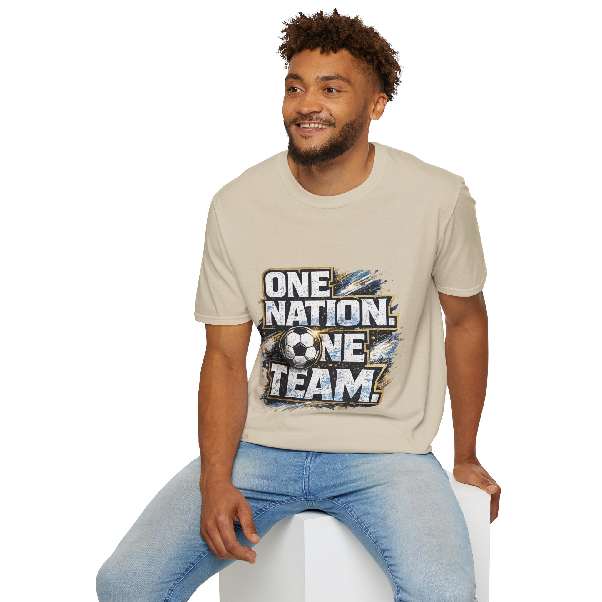 One Nation One Team Soccer T-Shirt — Supportive Fan Tee
