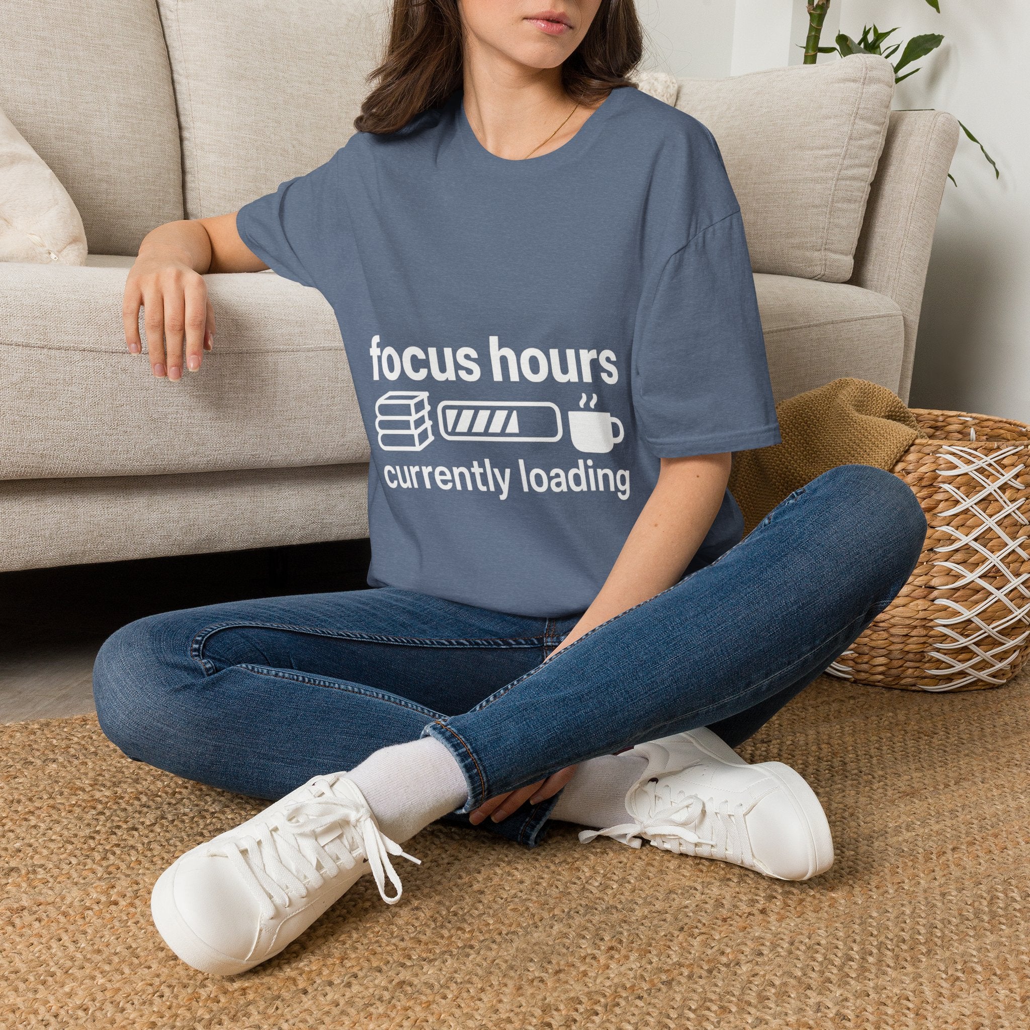Focus Hours T-Shirt — "Focus Hours Currently Loading" Graphic Tee for Productivity & Remote Work - Trending Now - August 2026 Trends - Everyday T-Shirt
