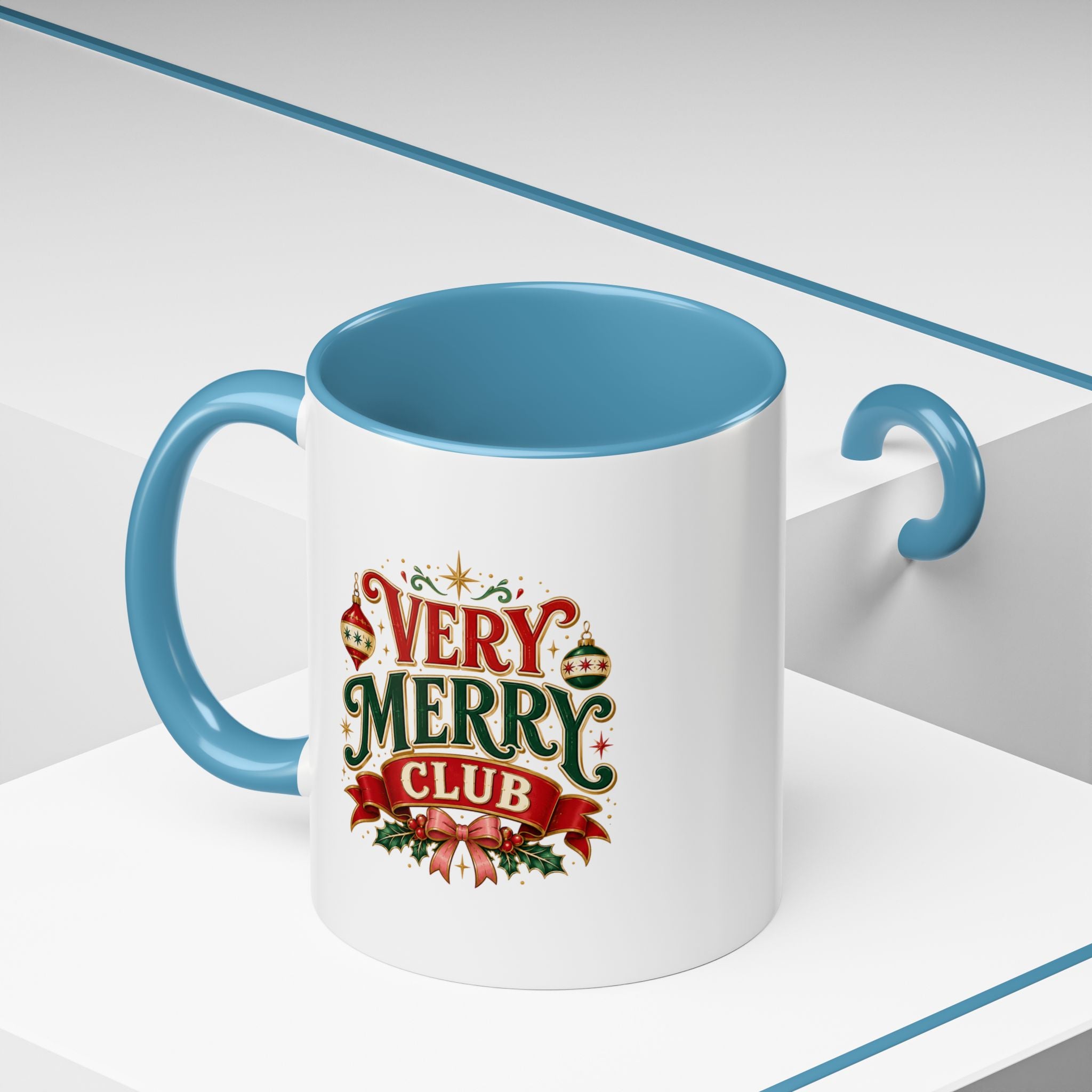 Very Merry Club Coffee Mug — Christmas Holiday Accent Mug