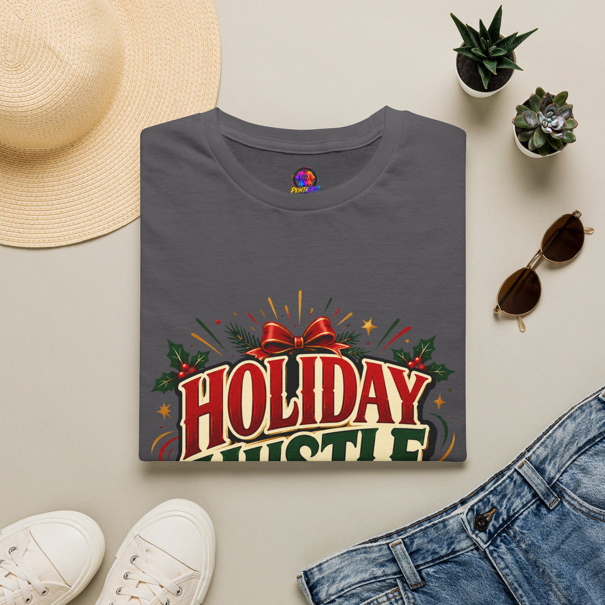 Holiday Hustle Club T-Shirt — Funny Christmas Graphic Tee