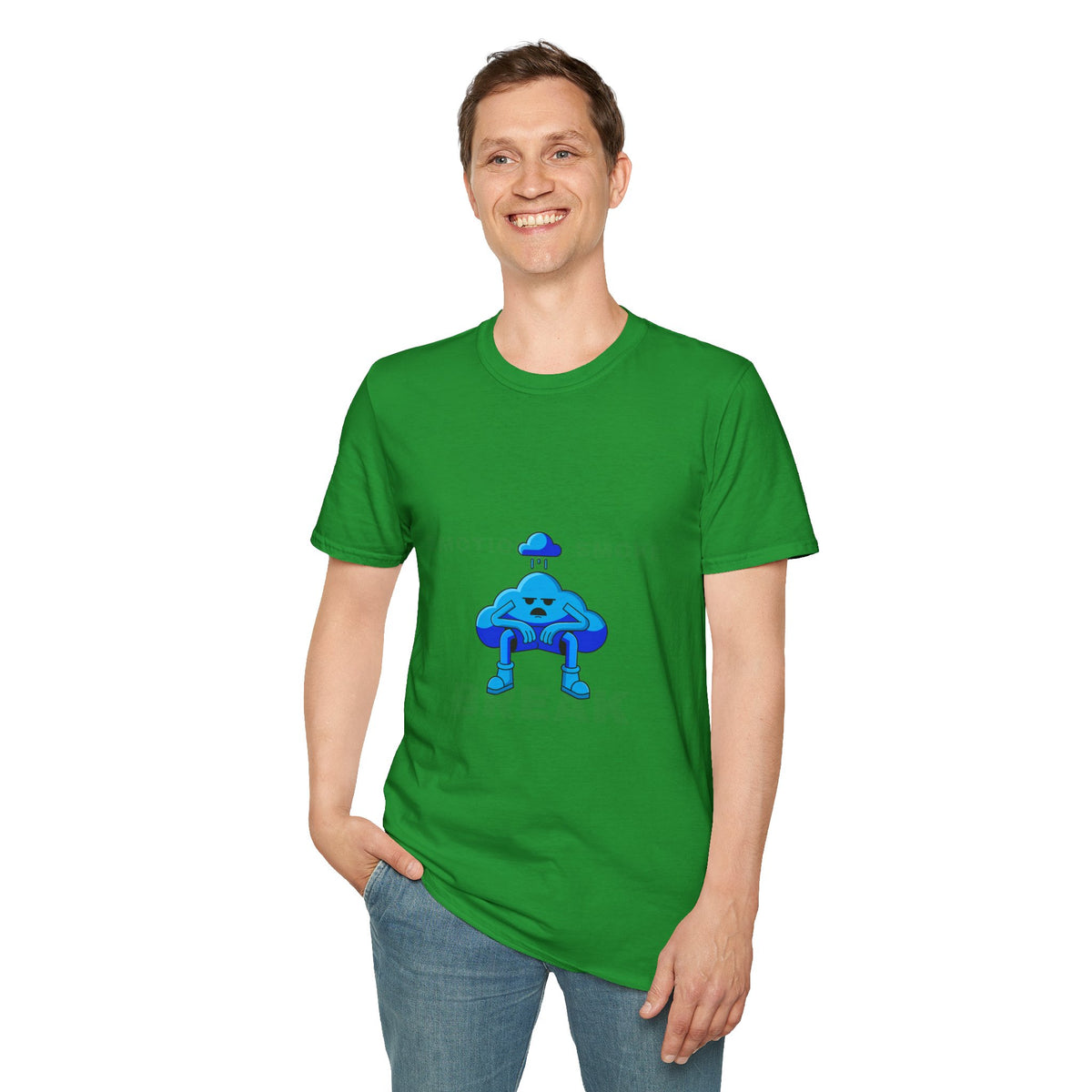 Sad Cloud Graphic T-Shirt — Cute Blue Cloud Illustration Tee - Trending Now - September 2026