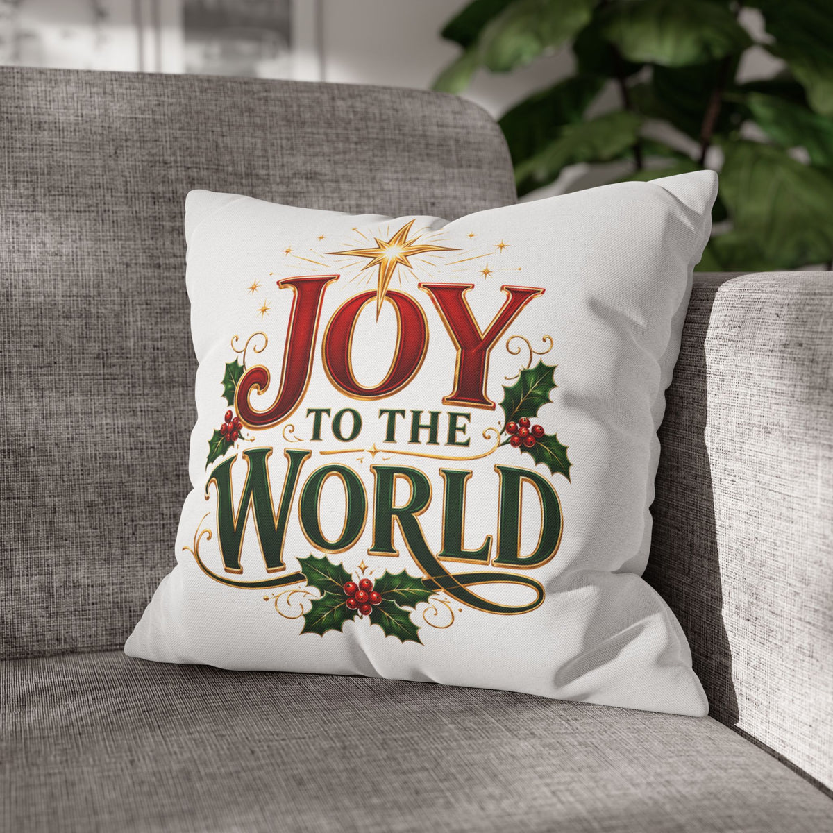 Christmas Pillowcase Joy to the World Christmas Pillowcase