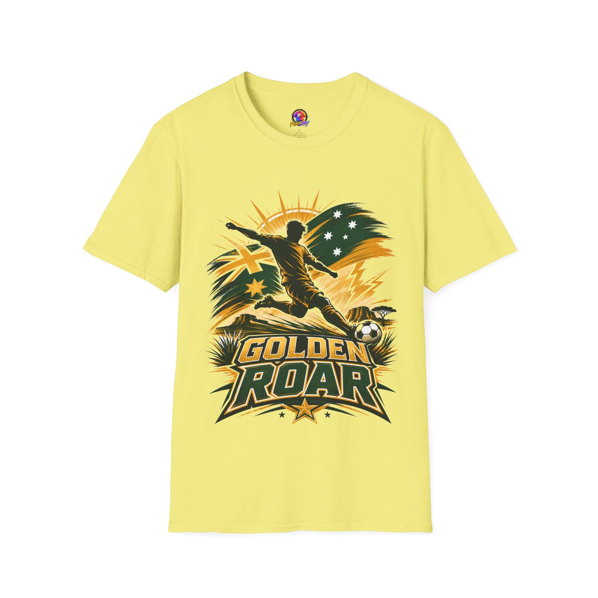 Australia Golden Roar Soccer T-Shirt — Australian Football Fan Tee