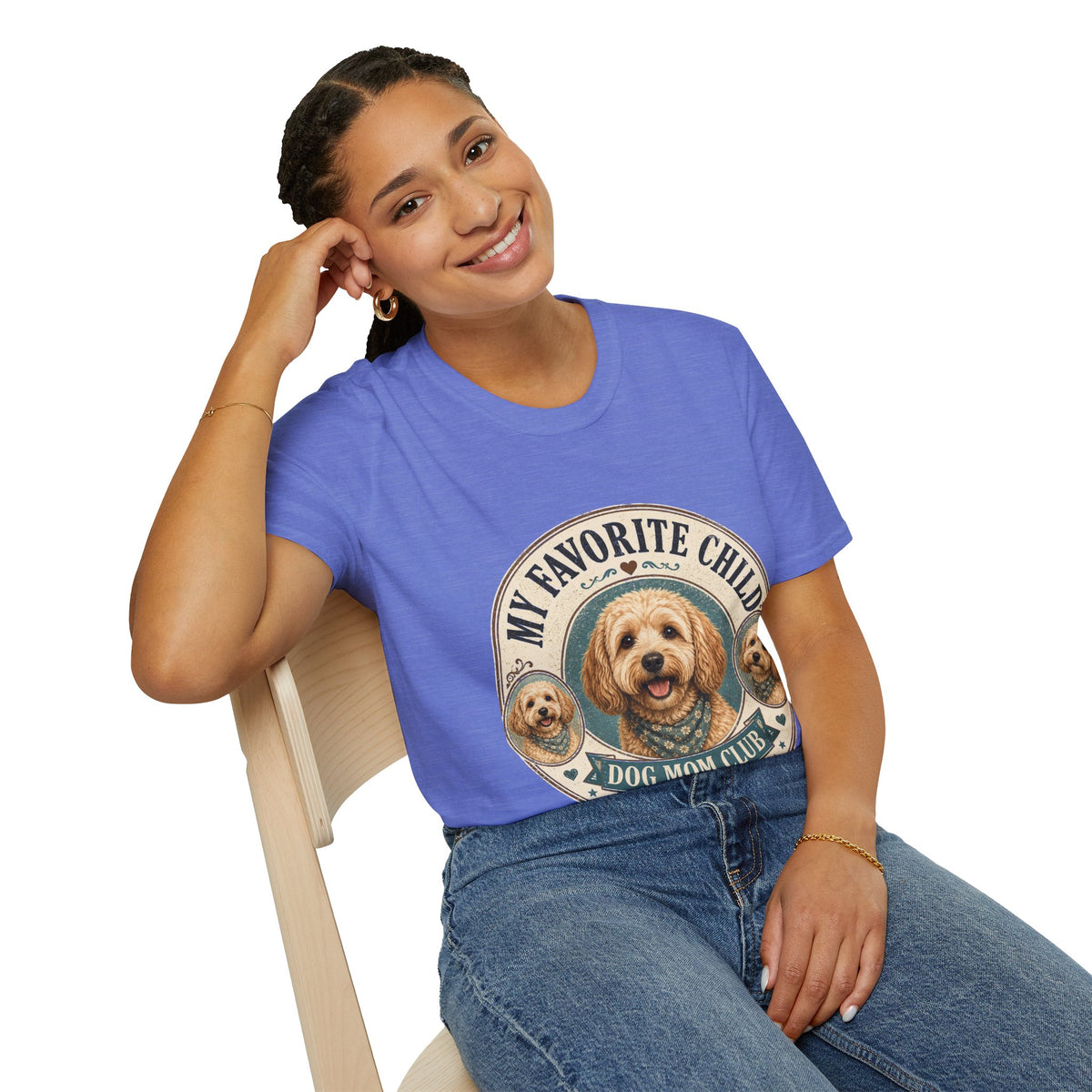 Dog Mom T-Shirt — "My Favorite Child" Cute Goldendoodle Graphic Tee