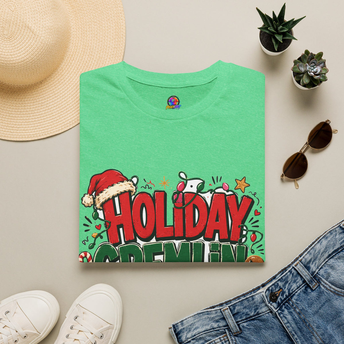 Holiday Gremlin Mode T-Shirt — Christmas Cute Festive Graphic Tee