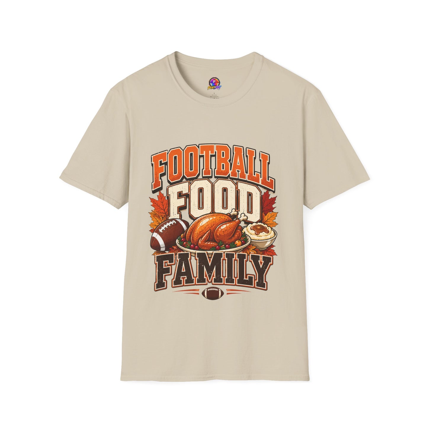 Football Food Family T-Shirt — Thanksgiving Tailgate Tee for Fans