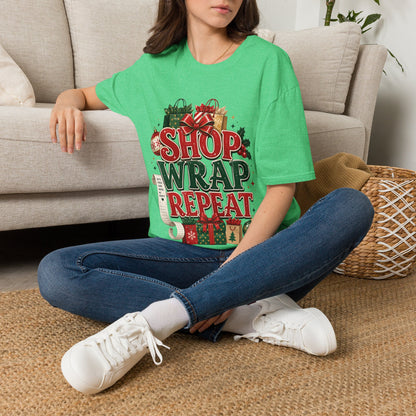 Christmas 'Shop Wrap Repeat' T-Shirt