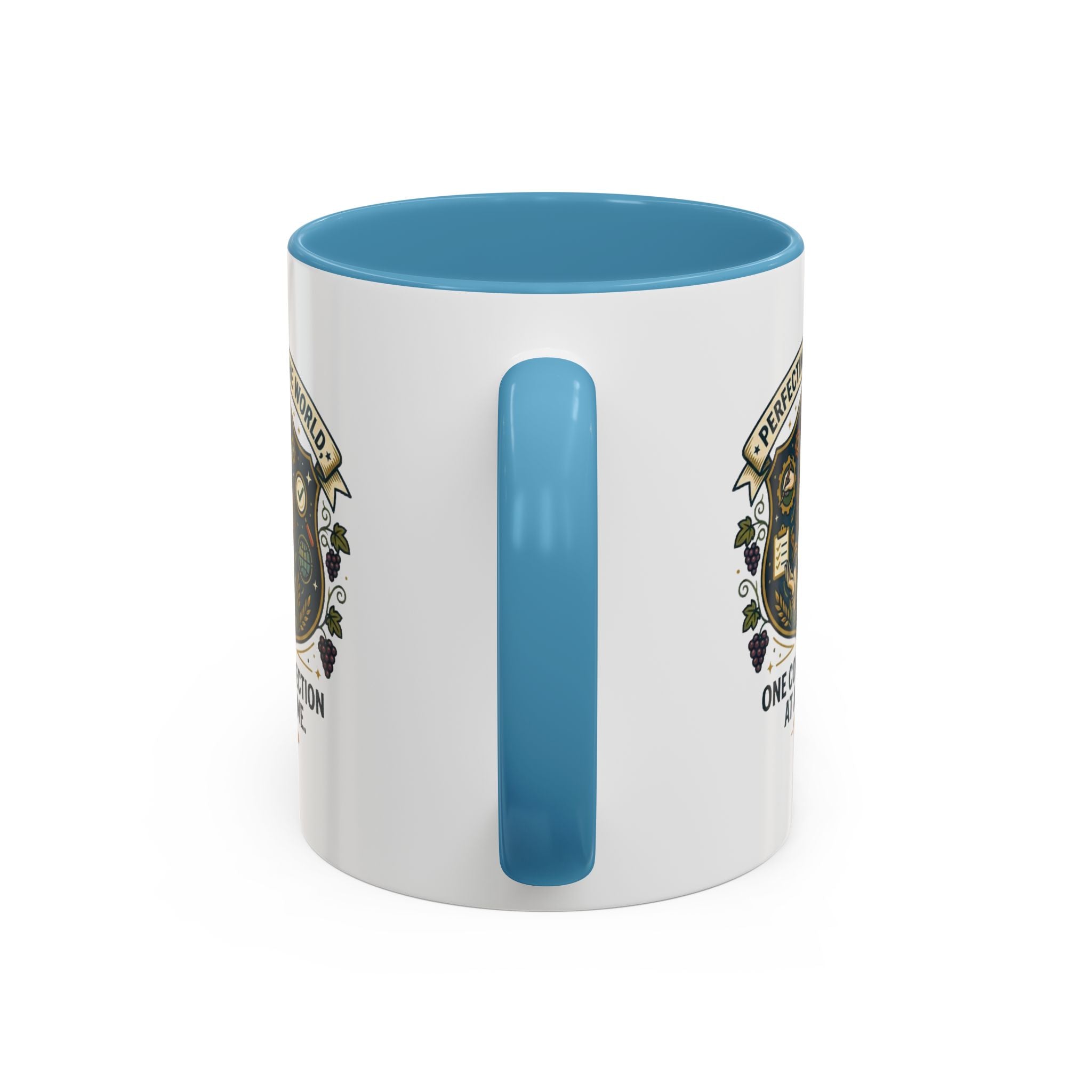 Virgo Coffee Mug — "Perfecting the World: One Correction at a Time" Accent Astrology Gift