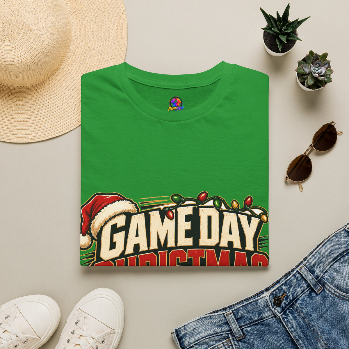 Game Day Christmas T-Shirt — Football Holiday Mode Tee