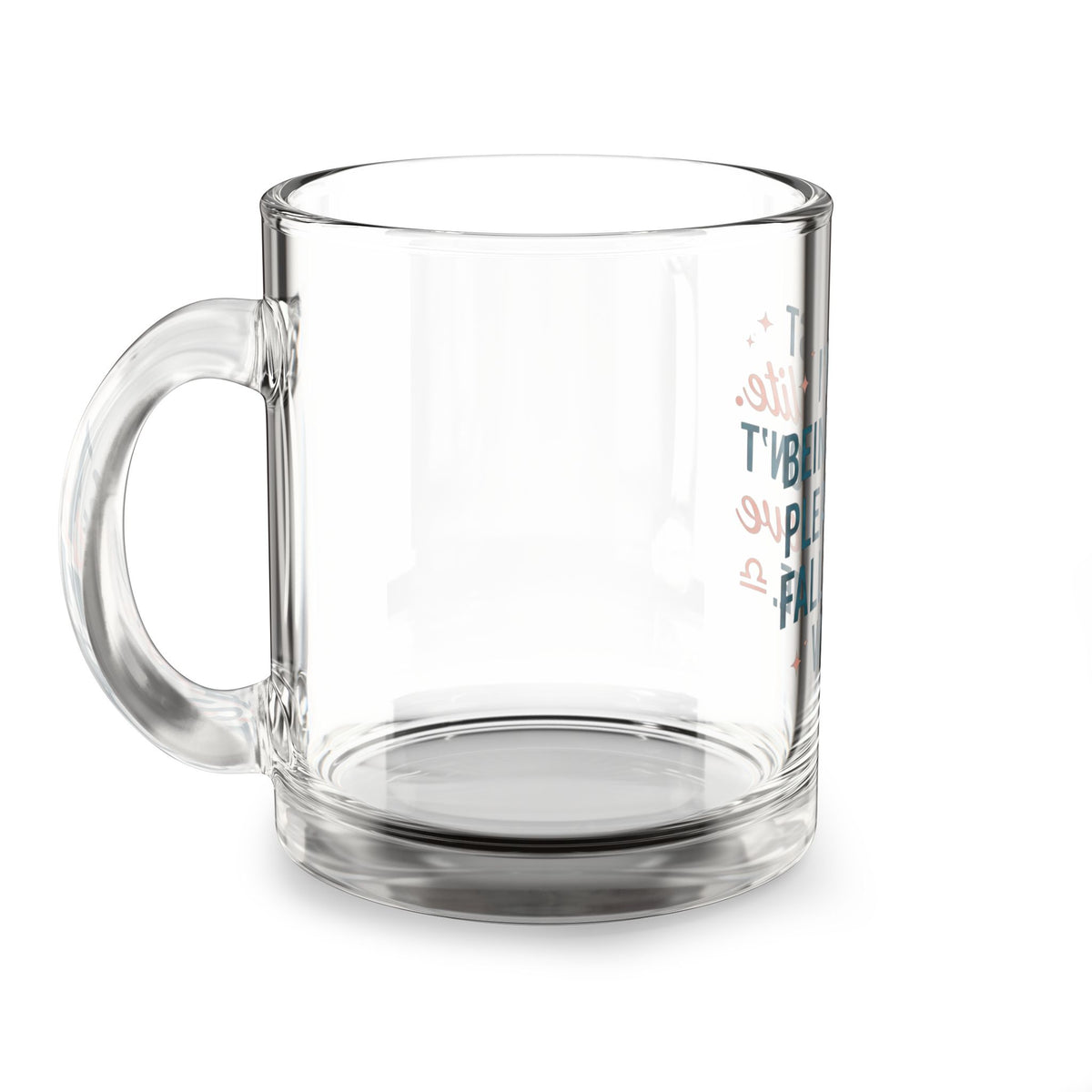 Libra Zodiac Glass Mug — “I’m Just Being Polite, Please Don’t Fall In Love With Me” Clear Coffee Cup