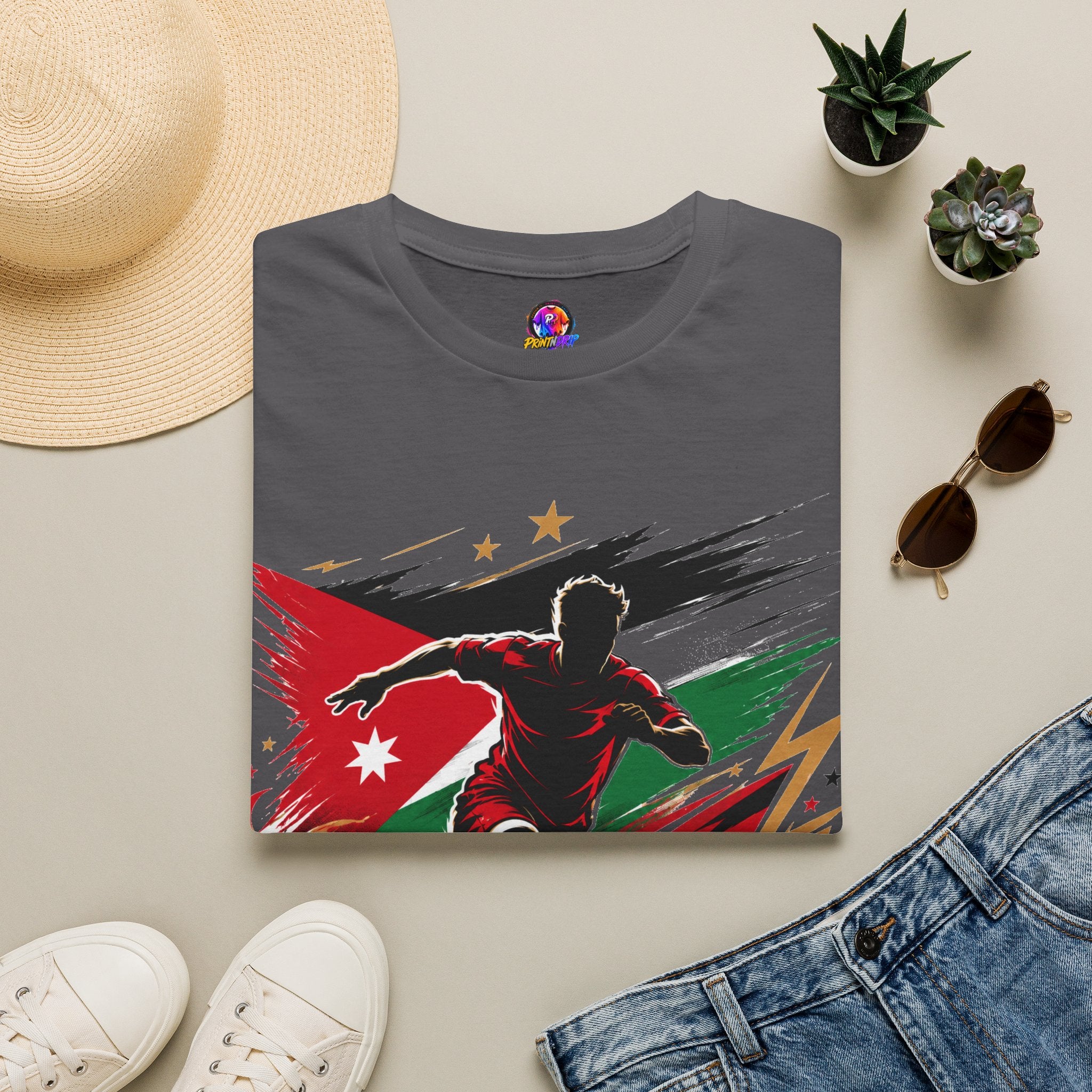 Jordan Soccer T‑Shirt — Desert Courage Flag Design