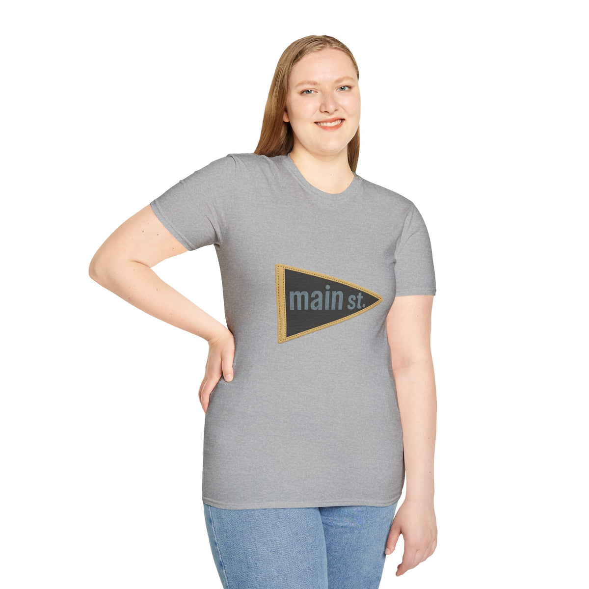 Main St. Triangle Logo T‑Shirt — Vintage Retro Street Sign Graphic Tee - Trending Now - August 2026