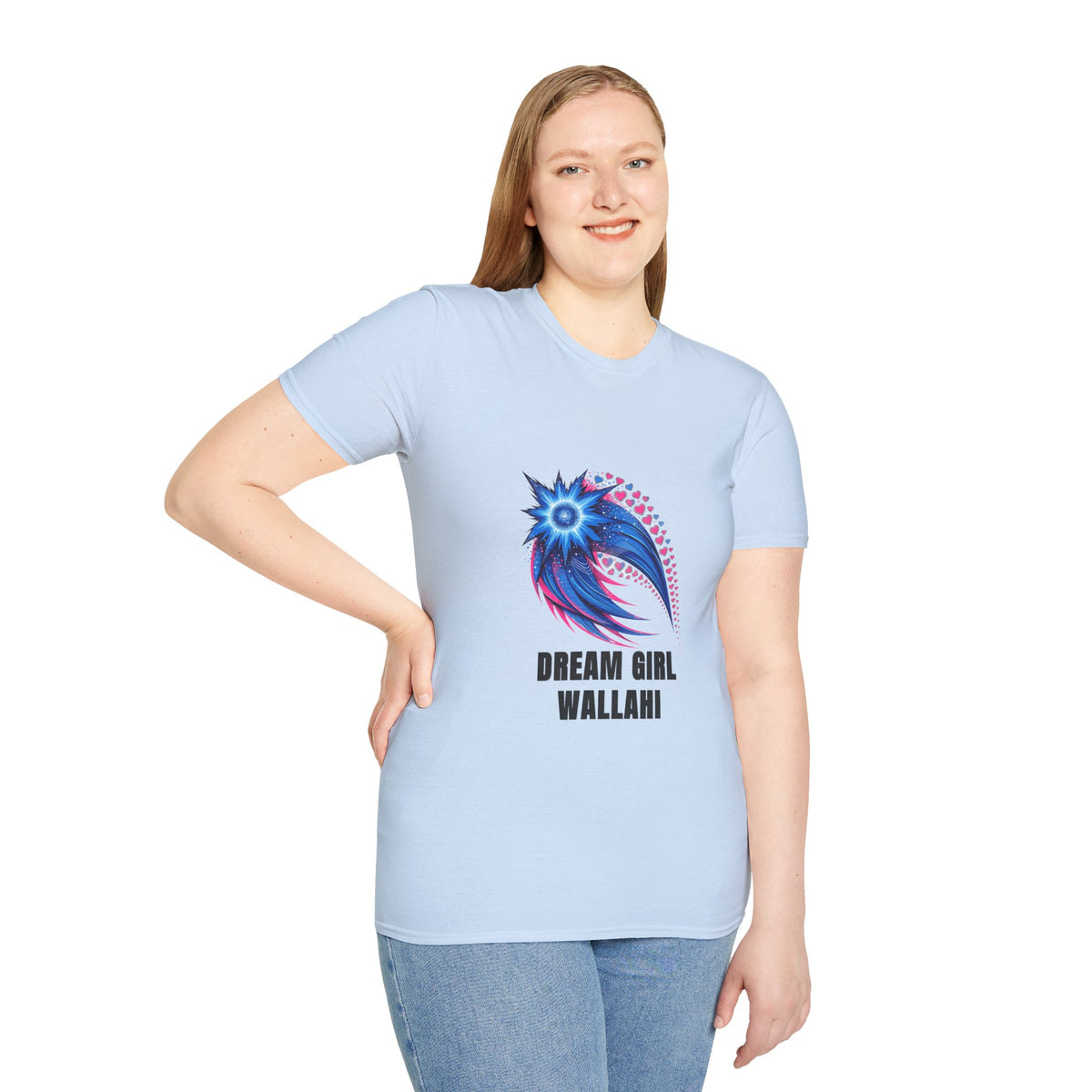 Dream Girl T-Shirt — Blue Starburst Heart Graphic ("Dream Girl Wallah") - Trending Now - August 2026