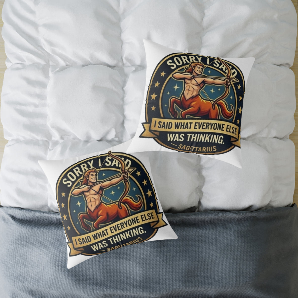 Sagittarius Zodiac Sorry I Said Square Poly Canvas Pillow