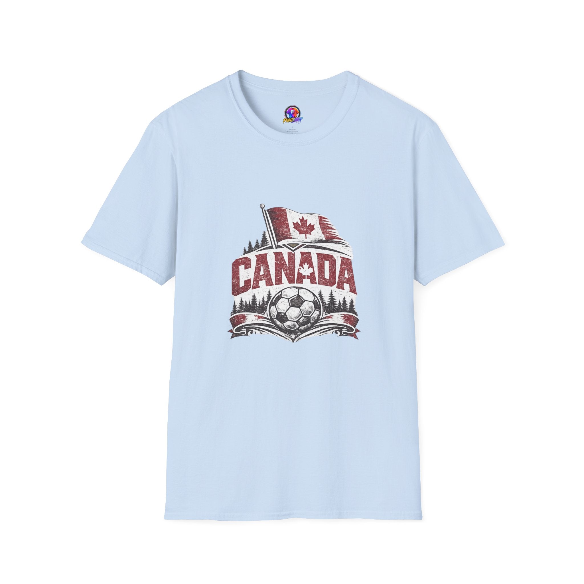 Canada Soccer T-Shirt – Vintage Maple Leaf Flag & Crest