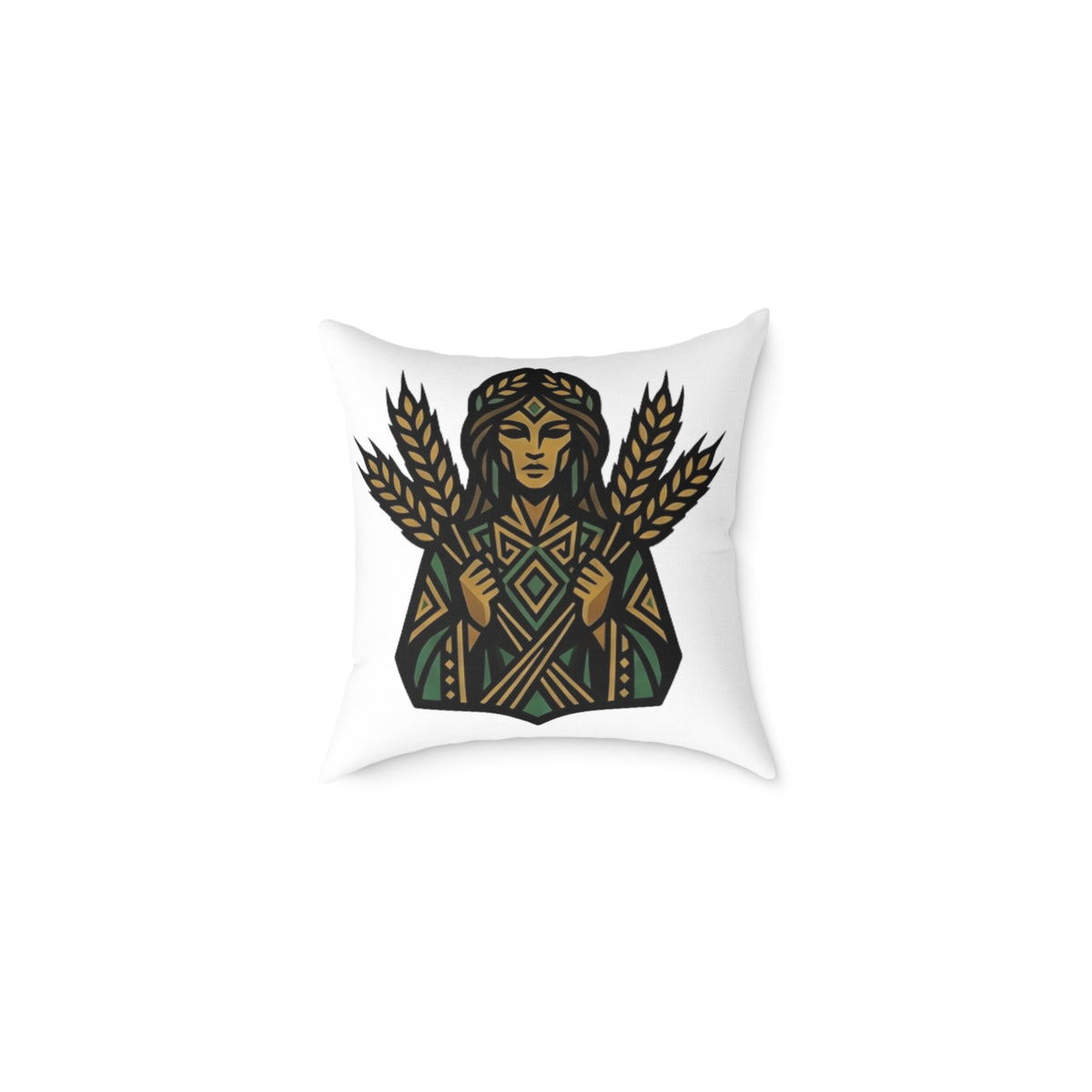 Virgo Zodiac Harvest Astrological Square Poly Canvas Pillow