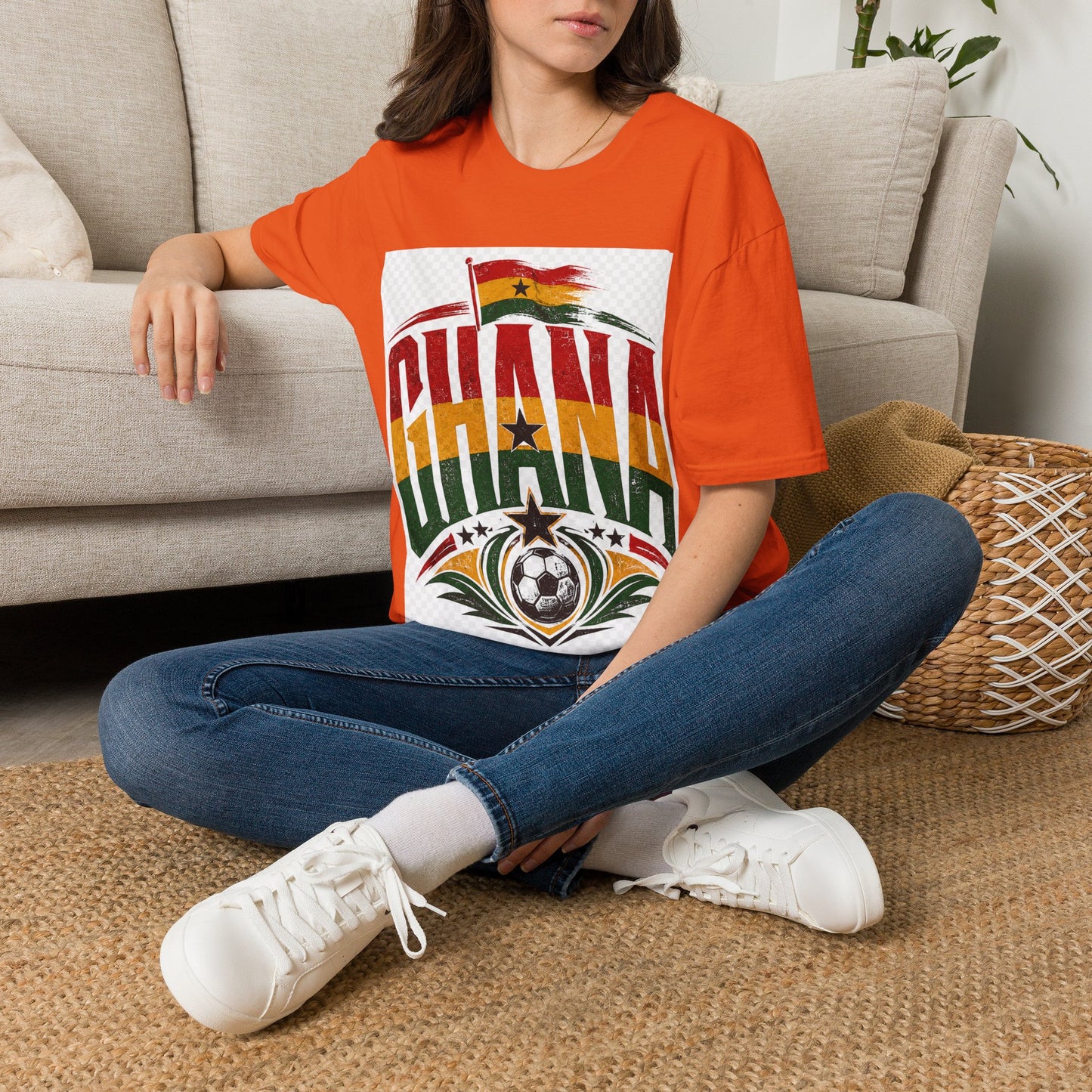 Ghana Flag Soccer T-Shirt — Retro Ghana Pride Football Tee