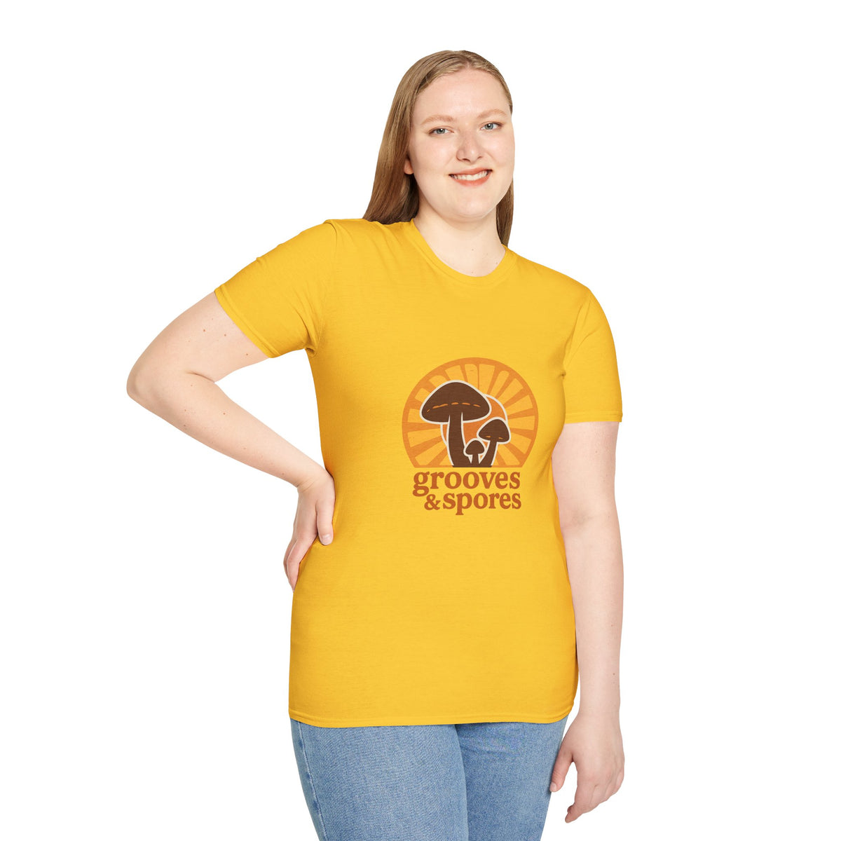 Vintage Mushroom T-Shirt — 'Grooves & Spores' Retro Psychedelic Tee - Trending Now - August 2026