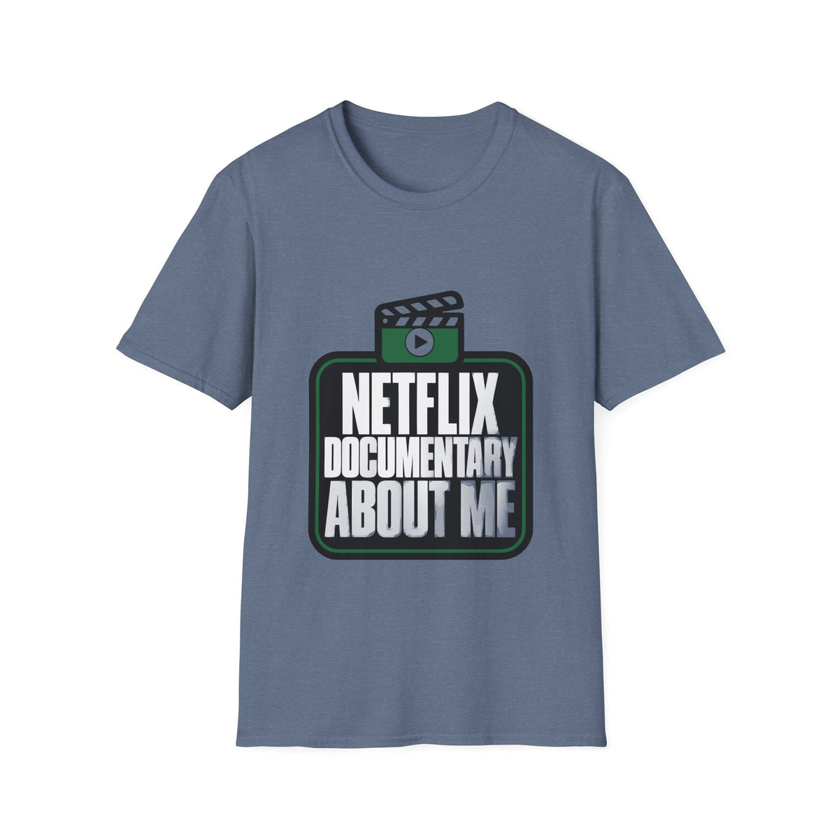 Netflix Documentary About Me Green Block Badge T-Shirt - Funny Sarcastic Pop Culture Tee - Trending Now - September 2026
