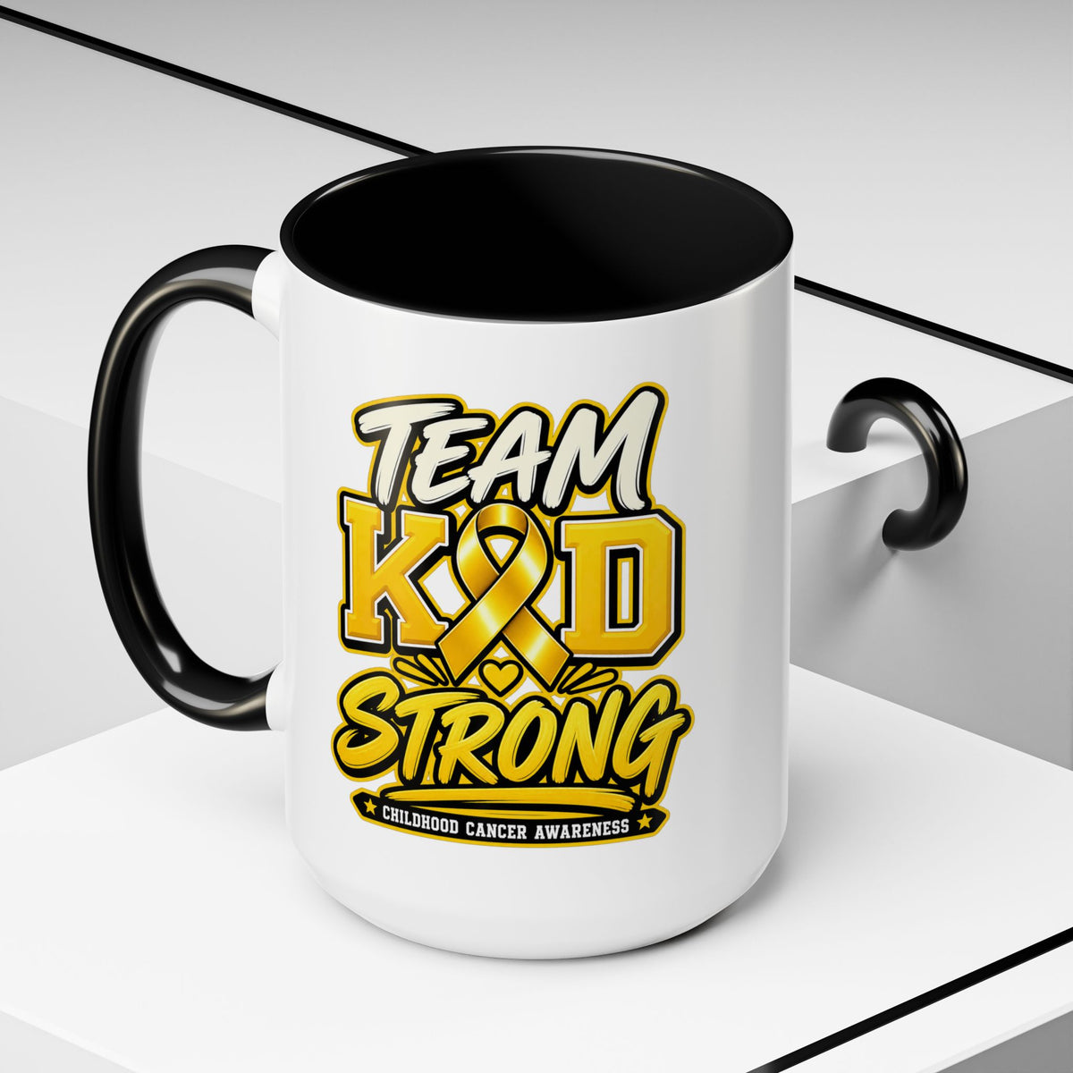 Team KID Strong Childhood Cancer Awareness Coffee Mug