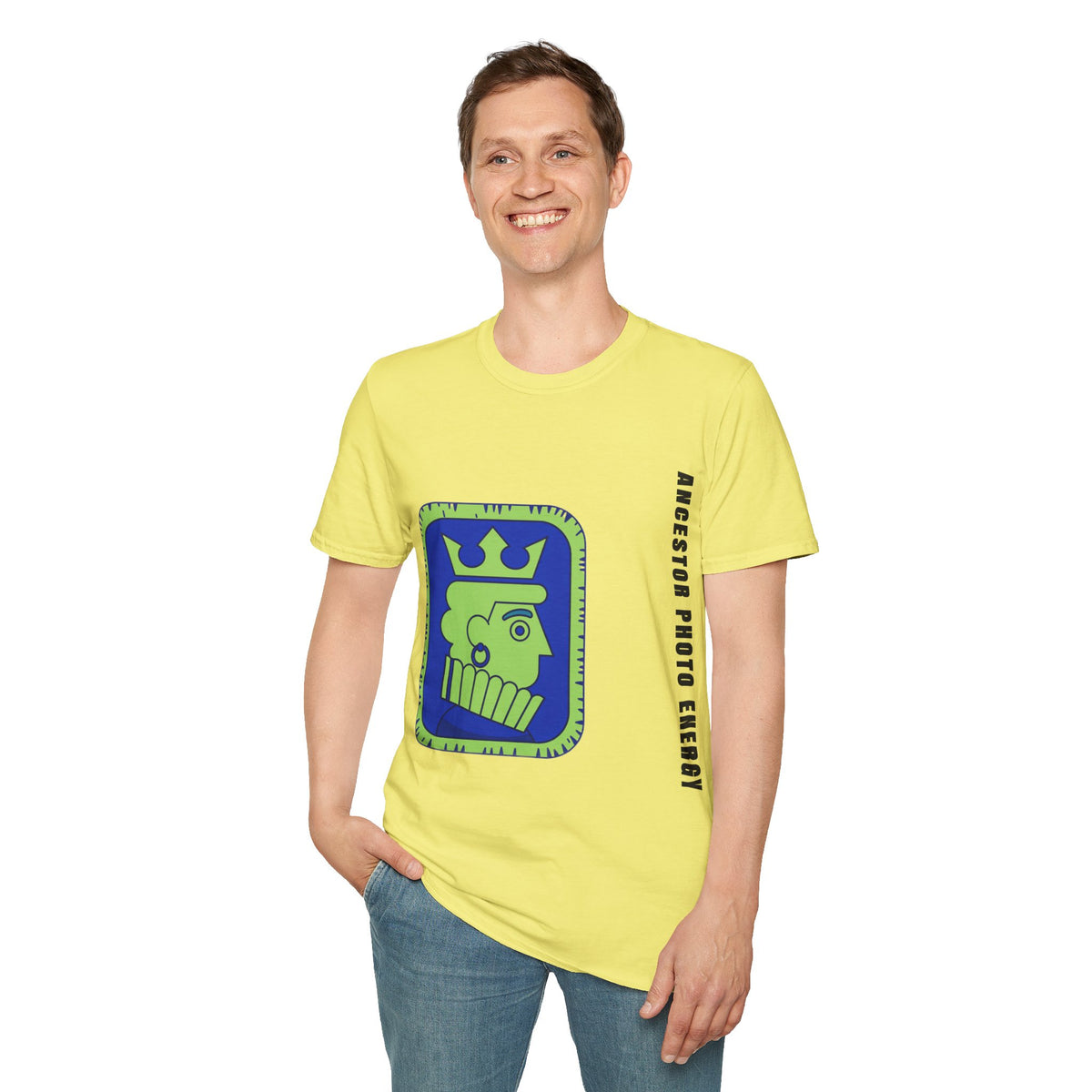 King Checkerboard Graphic T‑Shirt — Bold Green & Blue Chess King Design - Trending Now - September 2026