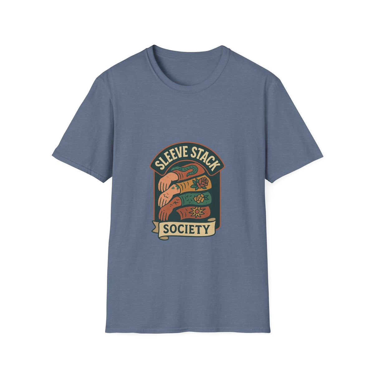 Sleeve Stack Society T-Shirt — Vintage Tattoo Sleeve Graphic Tee - Trending Now - October 2026