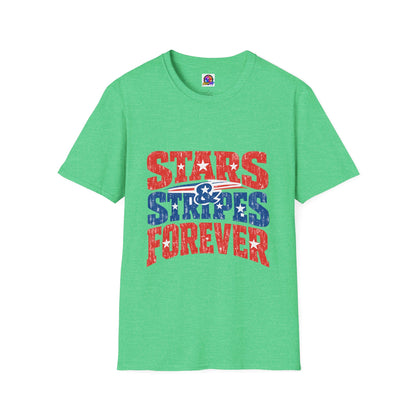 USA Stars & Stripes Forever T-Shirt — Patriotic Red White Blue Graphic Tee