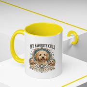 Milo Bailey Dog Dad Mom Dog Mom Coffee Mug – “My Favorite Child” Cute Paw Print Accent Mug