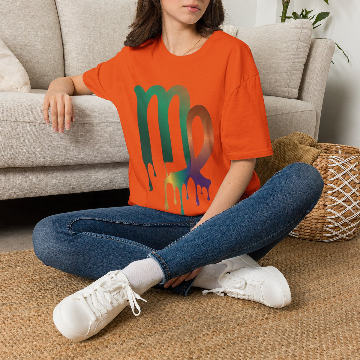 Virgo Zodiac Drip T-Shirt — Colorful Virgo Sign Astrology Tee