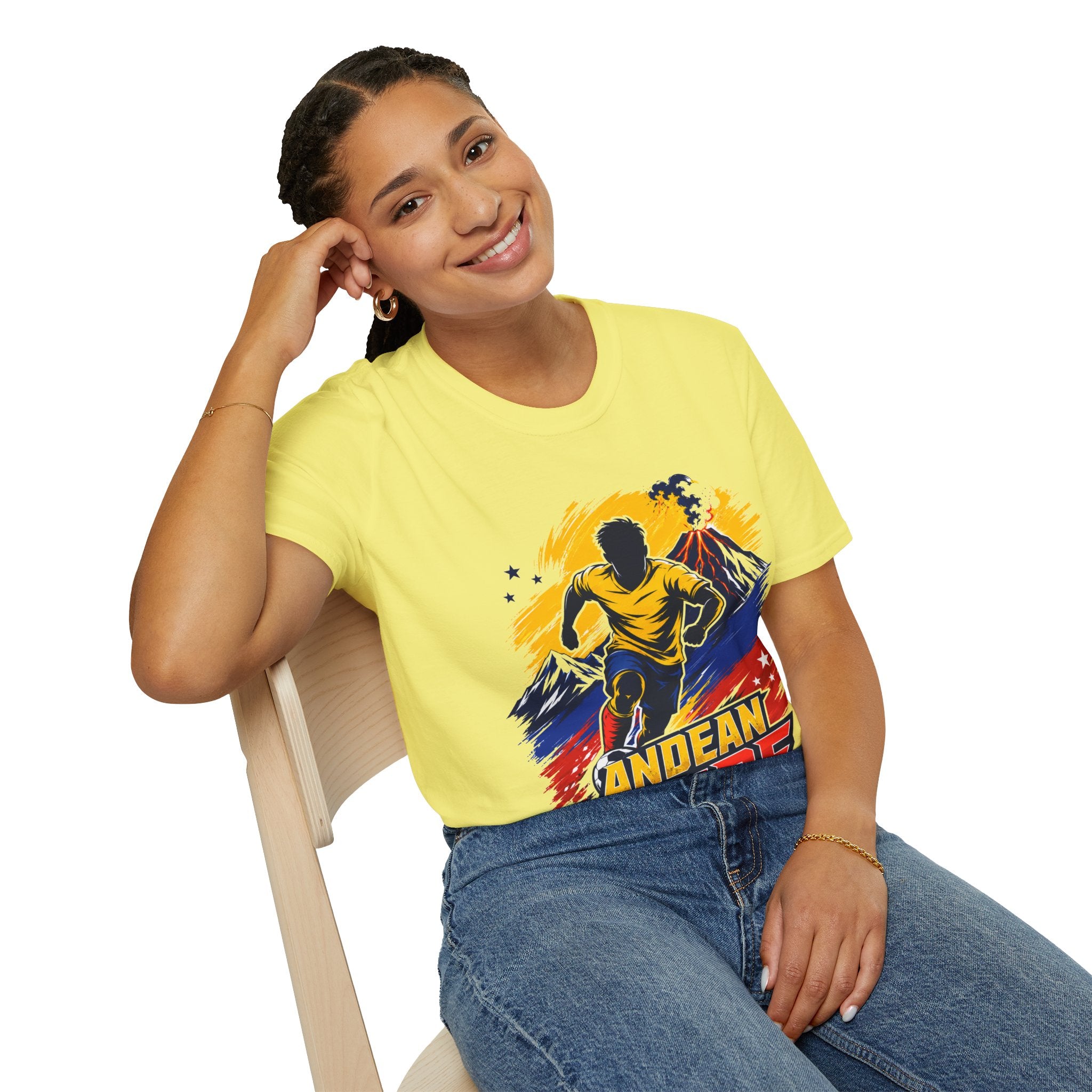 Ecuador Andean Fire Running T‑Shirt — Volcano Trail Runner Graphic Tee