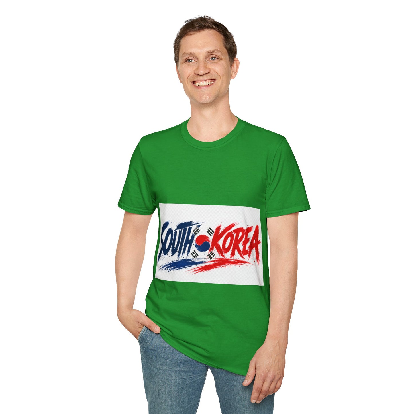 South Korea Flag Brushstroke T-Shirt — Patriotic Korean Travel Tee