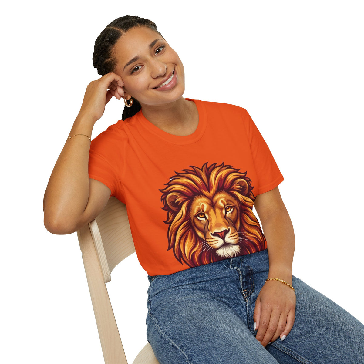 Leo Zodiac Lion Face T-Shirt — Majestic Lion Head Graphic Tee