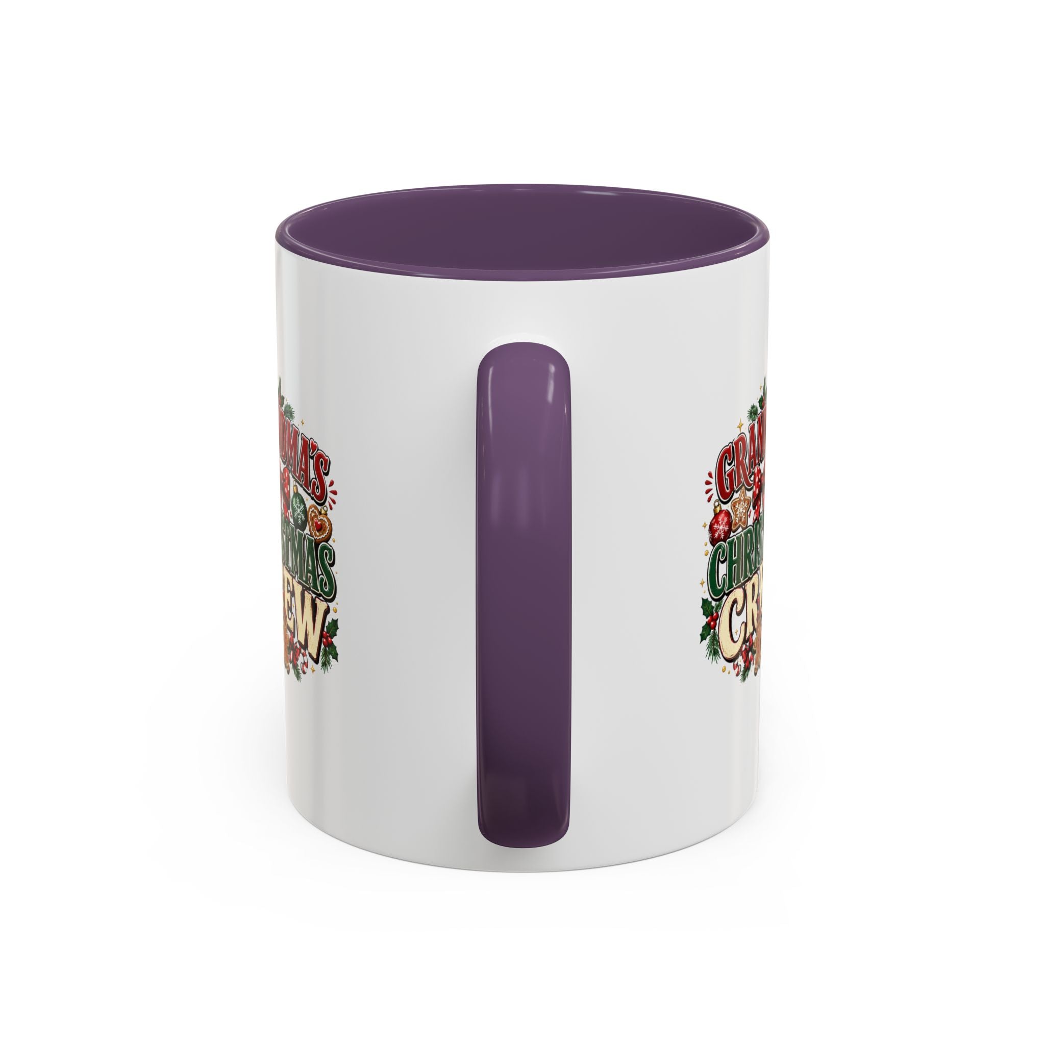 Grandma's Christmas Crew Accent Coffee Mug — Festive Holiday Gift for Grandma