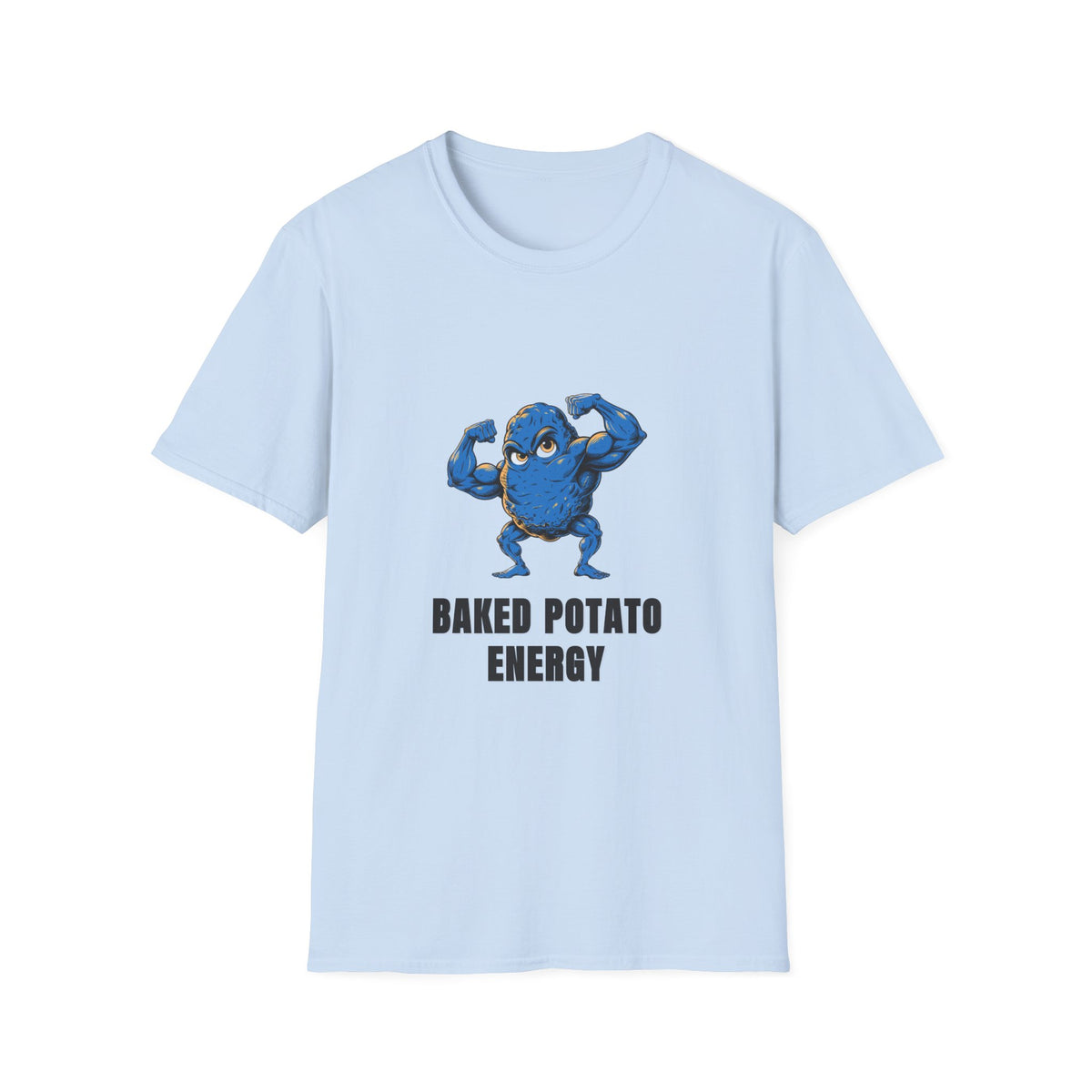 Baked Potato Energy T-Shirt — Funny Muscular Potato Graphic Tee - Trending Now - August 2026