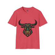 Taurus Bull Head T-Shirt — Geometric Tribal Bull Graphic Tee